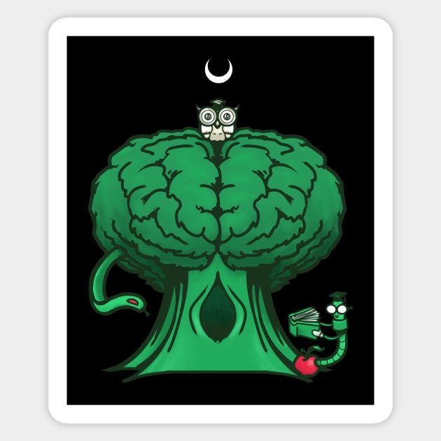 The Evergreen Tree of Diabolical Knowledge Sticker by ActualLiam